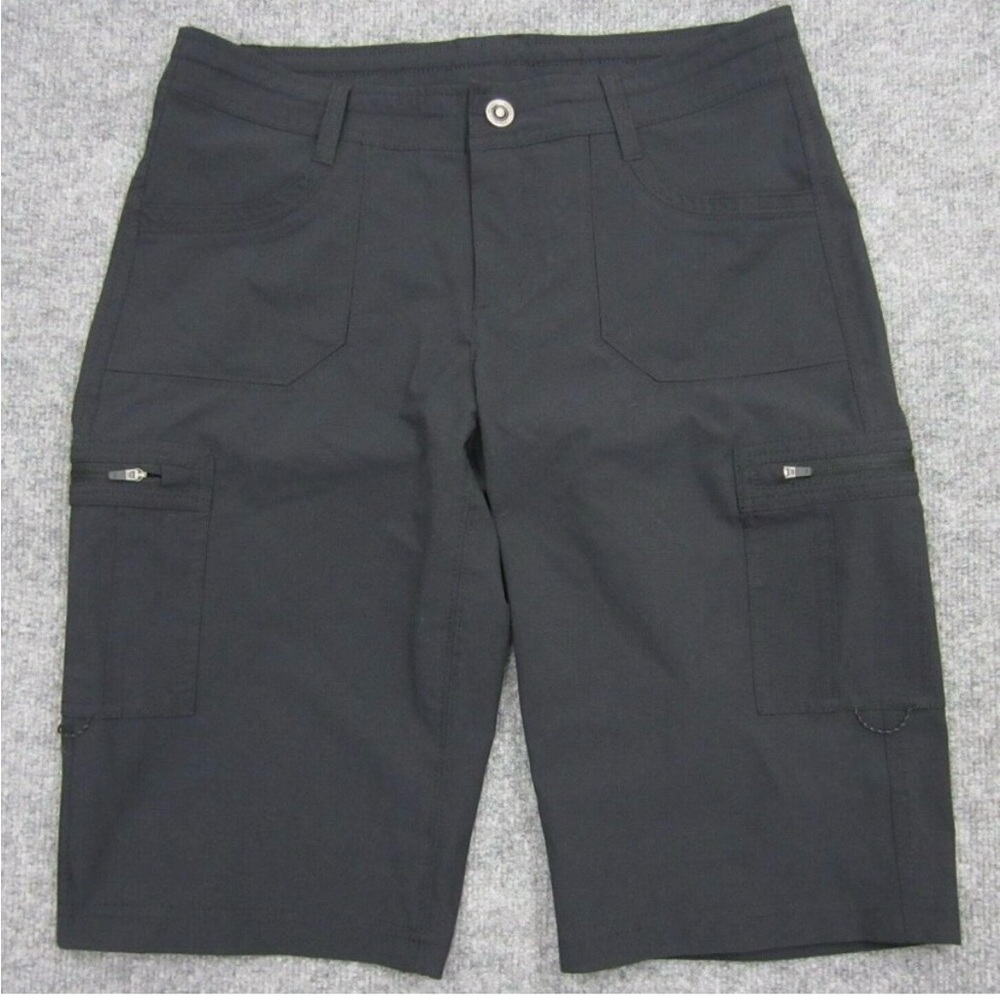 Kuhl Horizn Recco Shorts Black Stretch Ripstop Outdoor Hiking Cargo Women's 8